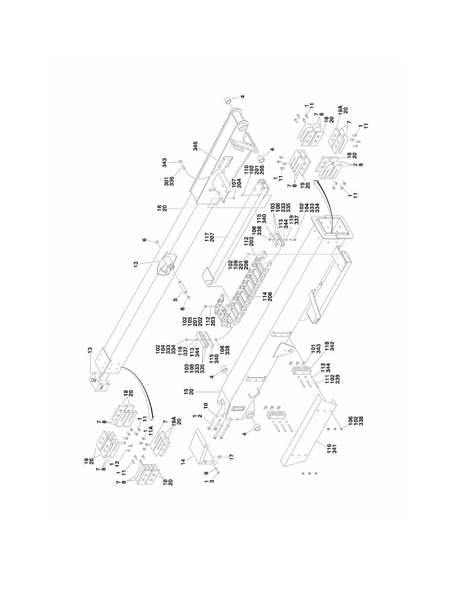 Figure 3-3. main boom assembly | JLG E300 Parts Manual User Manual | Page 66 / 172