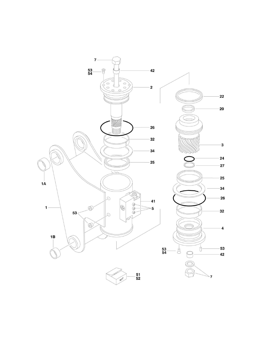 Figure 3-5. platform rotator assembly | JLG E300 Parts Manual User Manual | Page 74 / 172