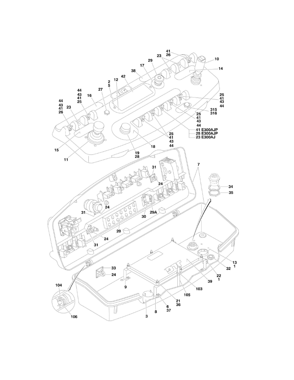 Figure 4-2. platform console assembly | JLG E300 Parts Manual User Manual | Page 86 / 172