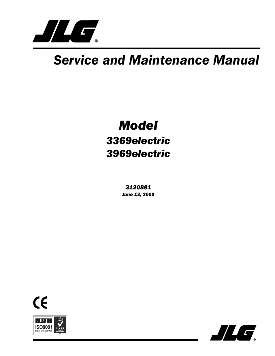 JLG 3969electric Service Manual User Manual | 52 pages