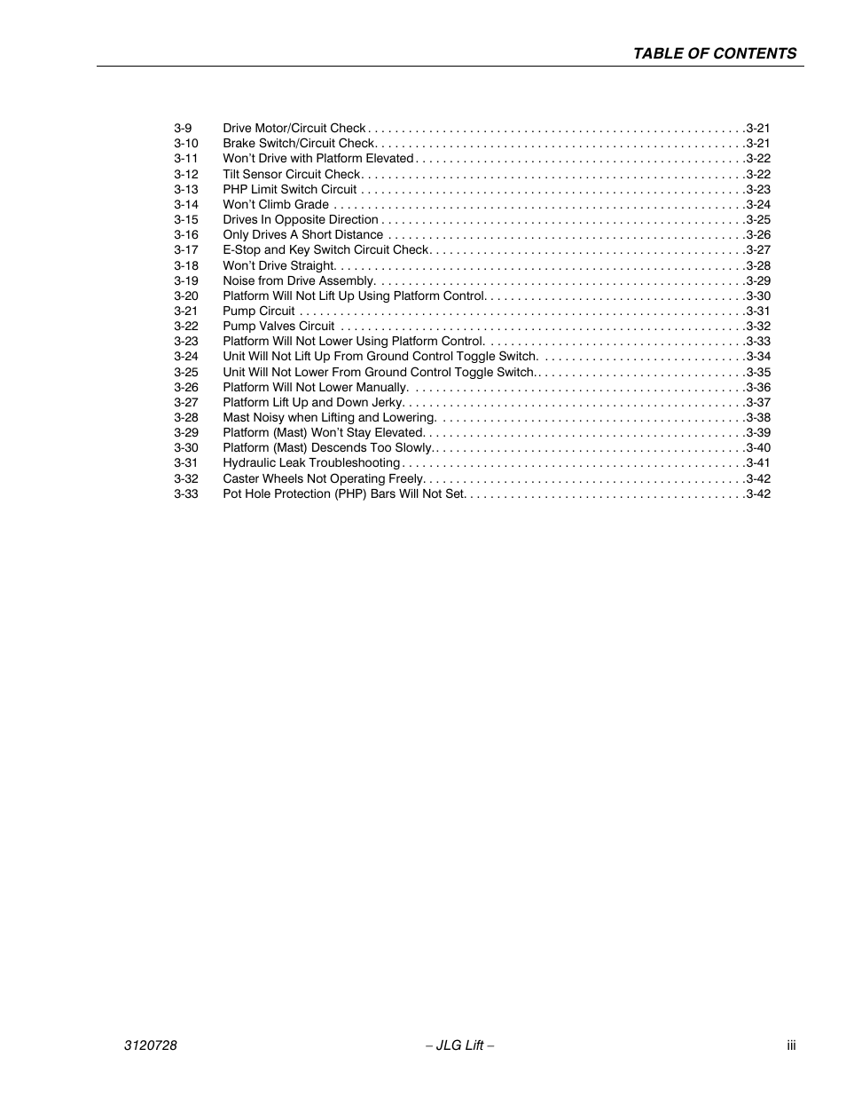 JLG 20VP (3120728) Service Manual User Manual | Page 11 / 104