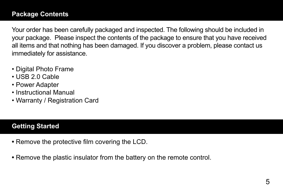 Aluratek ADPF07SF User Manual | Page 5 / 16