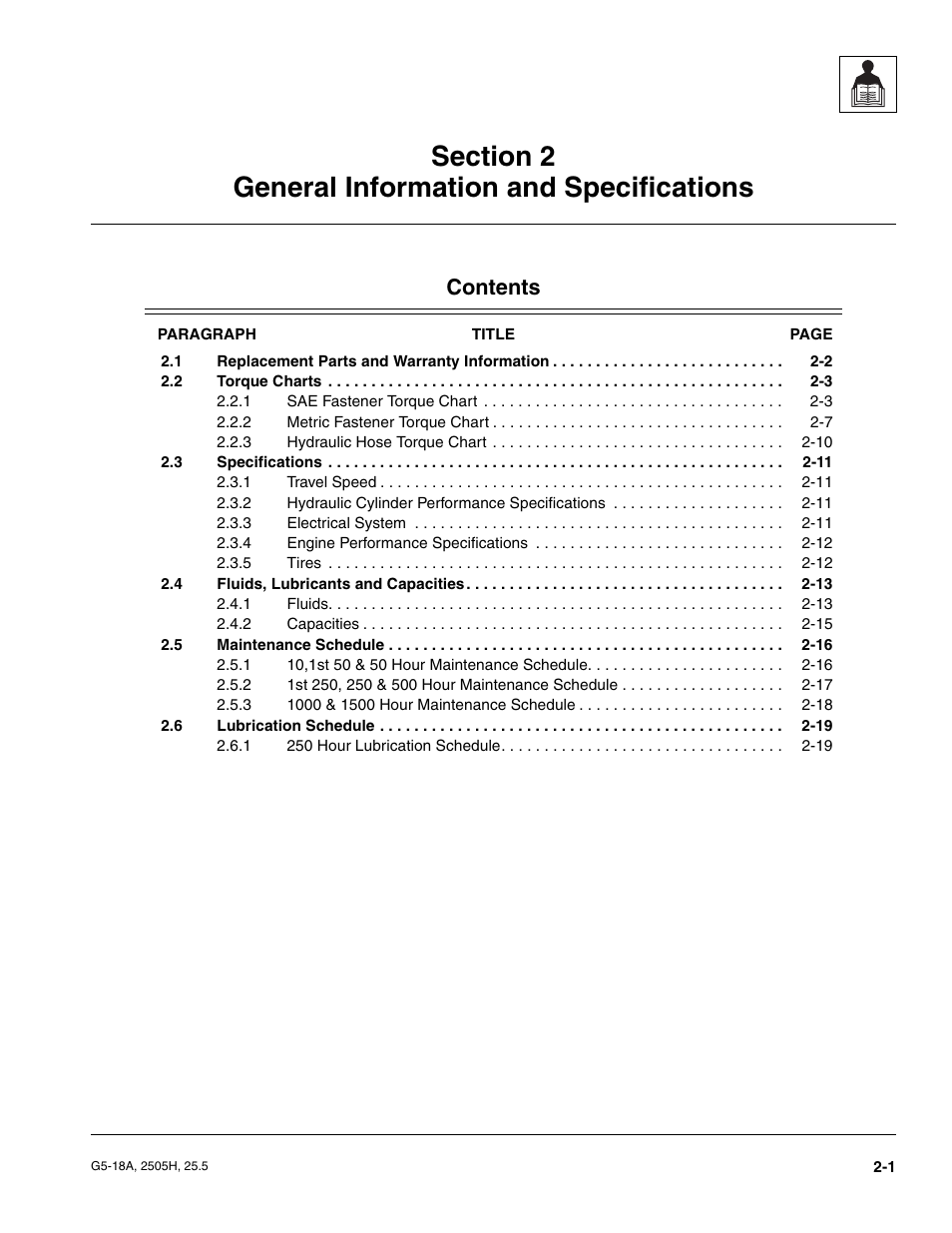 JLG G5-18A Service Manual User Manual | Page 13 / 180
