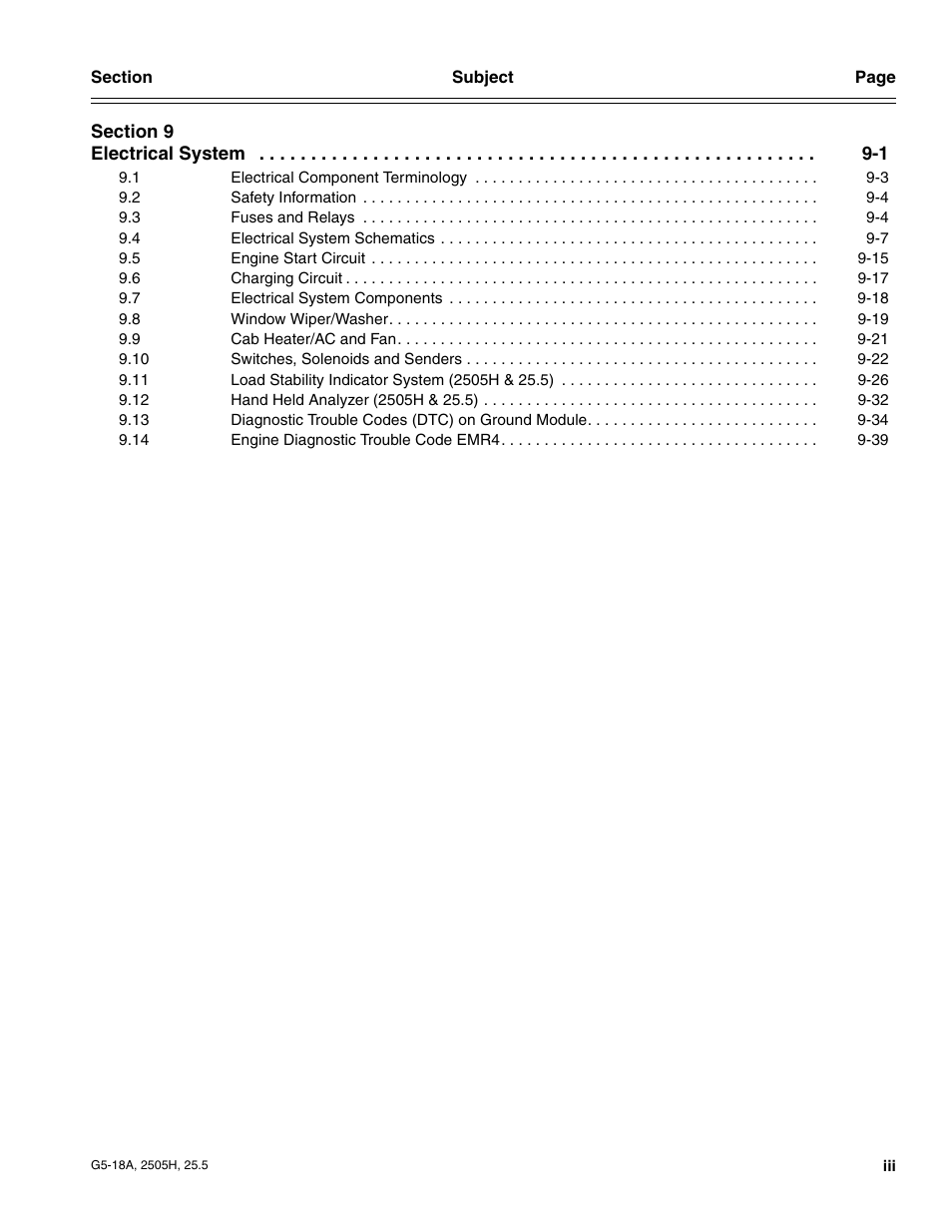 JLG G5-18A Service Manual User Manual | Page 7 / 180