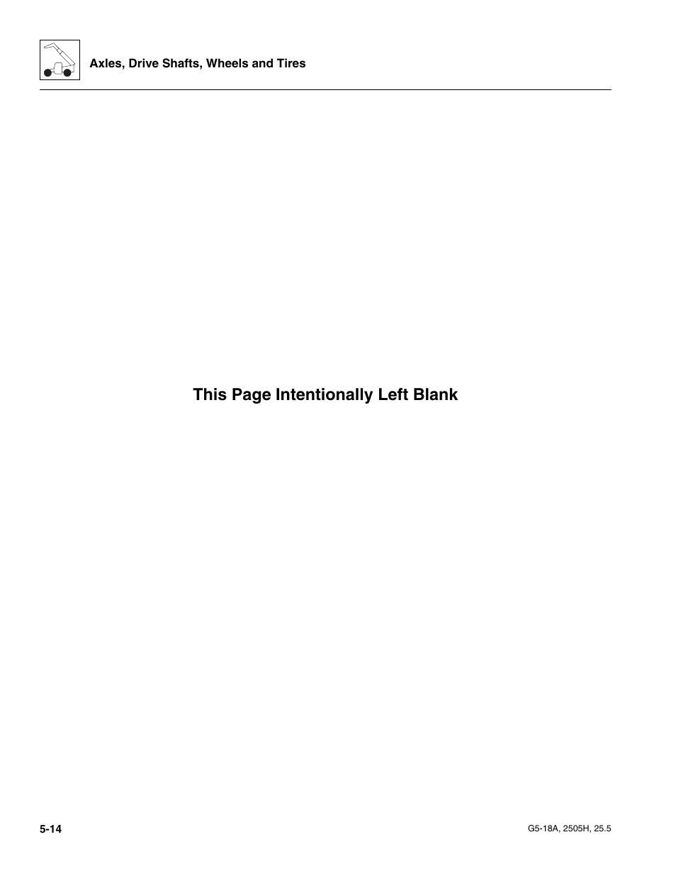 This page intentionally left blank | JLG G5-18A Service Manual User Manual | Page 74 / 180