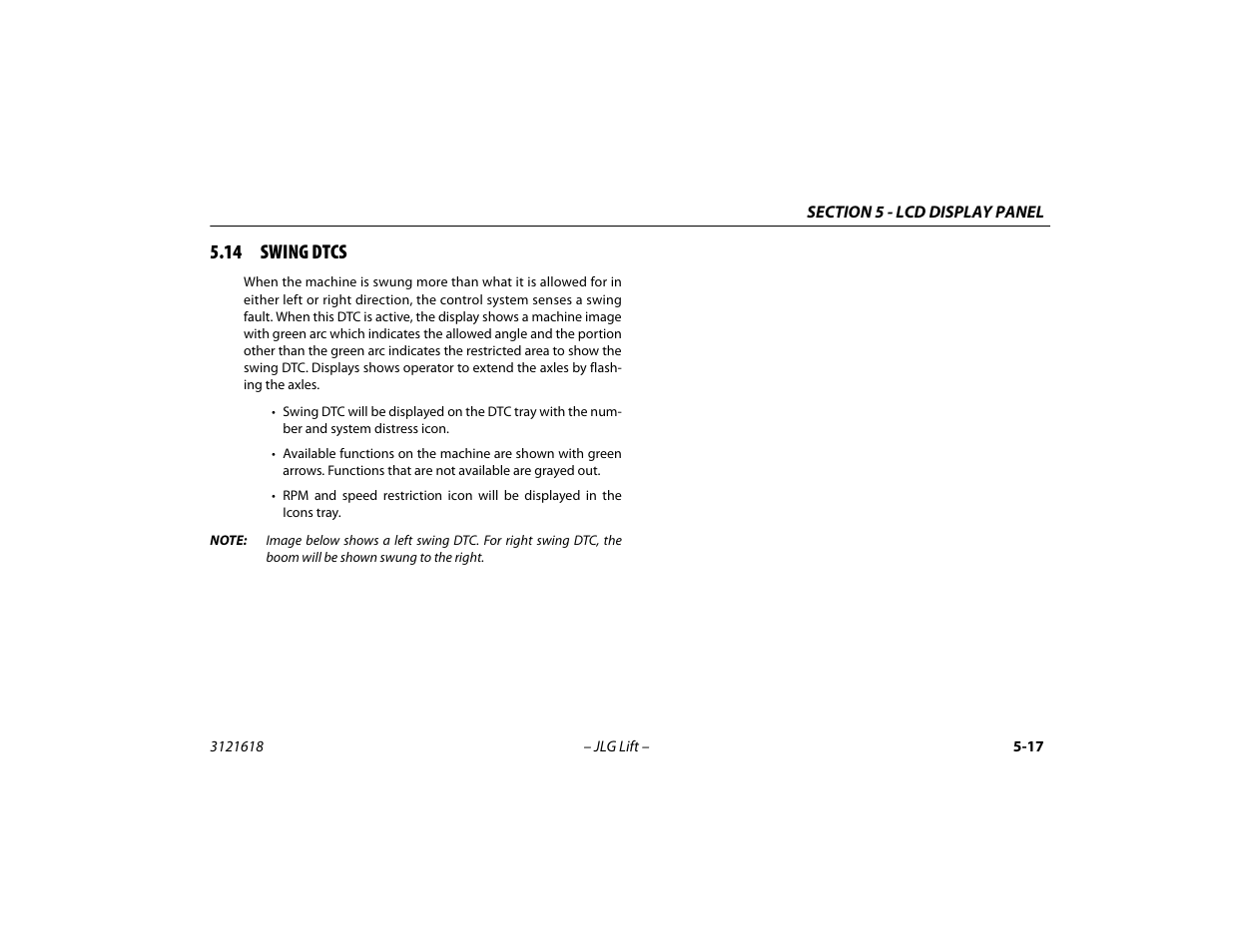 14 swing dtcs, 14 swing dtcs -17 | JLG 1850SJ Operator Manual User Manual | Page 117 / 160