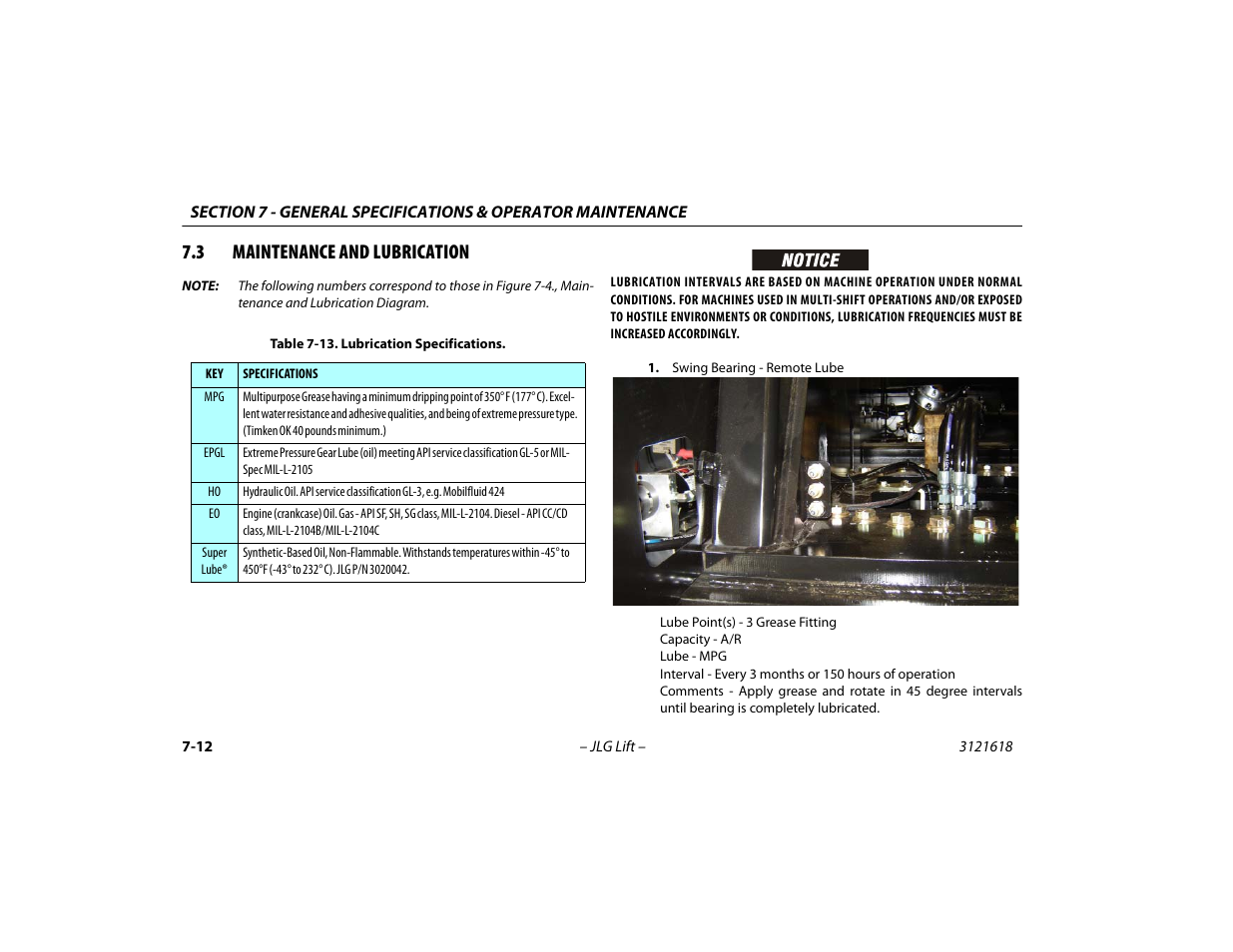 3 maintenance and lubrication, Maintenance and lubrication -12, Lubrication specifications -12 | JLG 1850SJ Operator Manual User Manual | Page 144 / 160