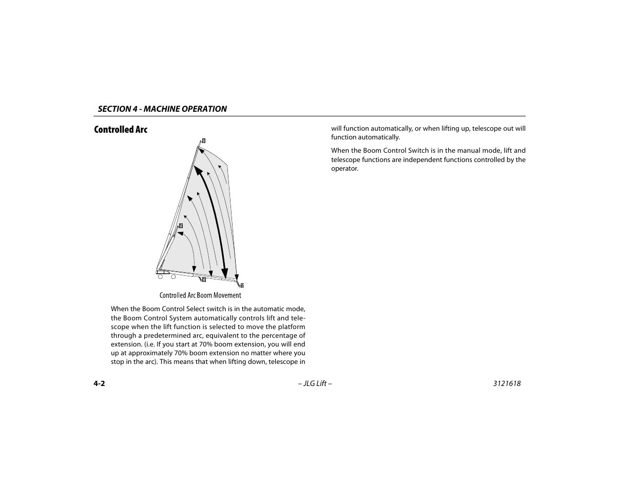 Controlled arc, Controlled arc -2 | JLG 1850SJ Operator Manual User Manual | Page 68 / 160