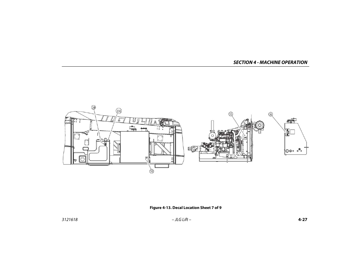 Decal location sheet 7 of 9 -27 | JLG 1850SJ Operator Manual User Manual | Page 93 / 160