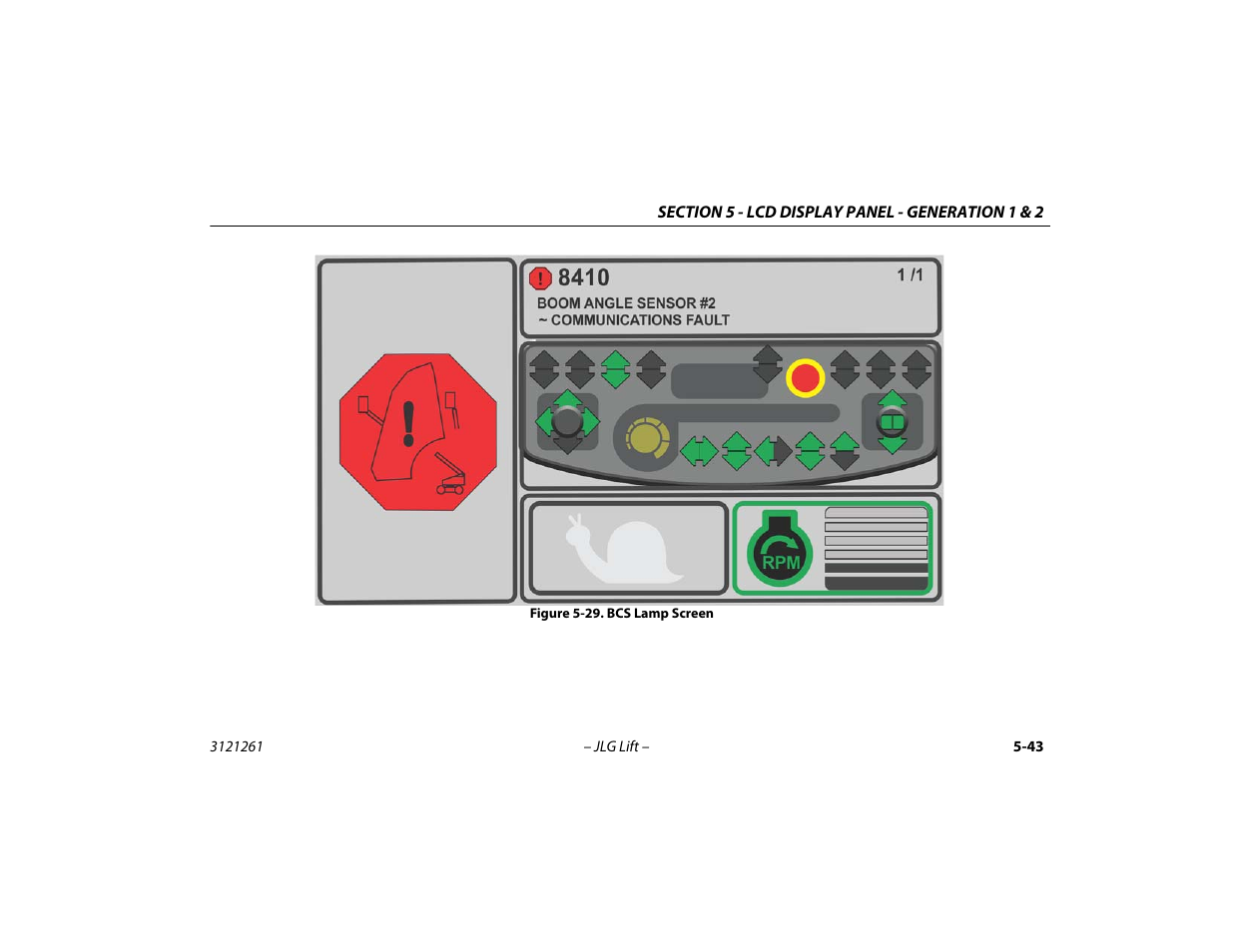 Bcs lamp screen -43 | JLG 1500SJ Operator Manual User Manual | Page 139 / 192