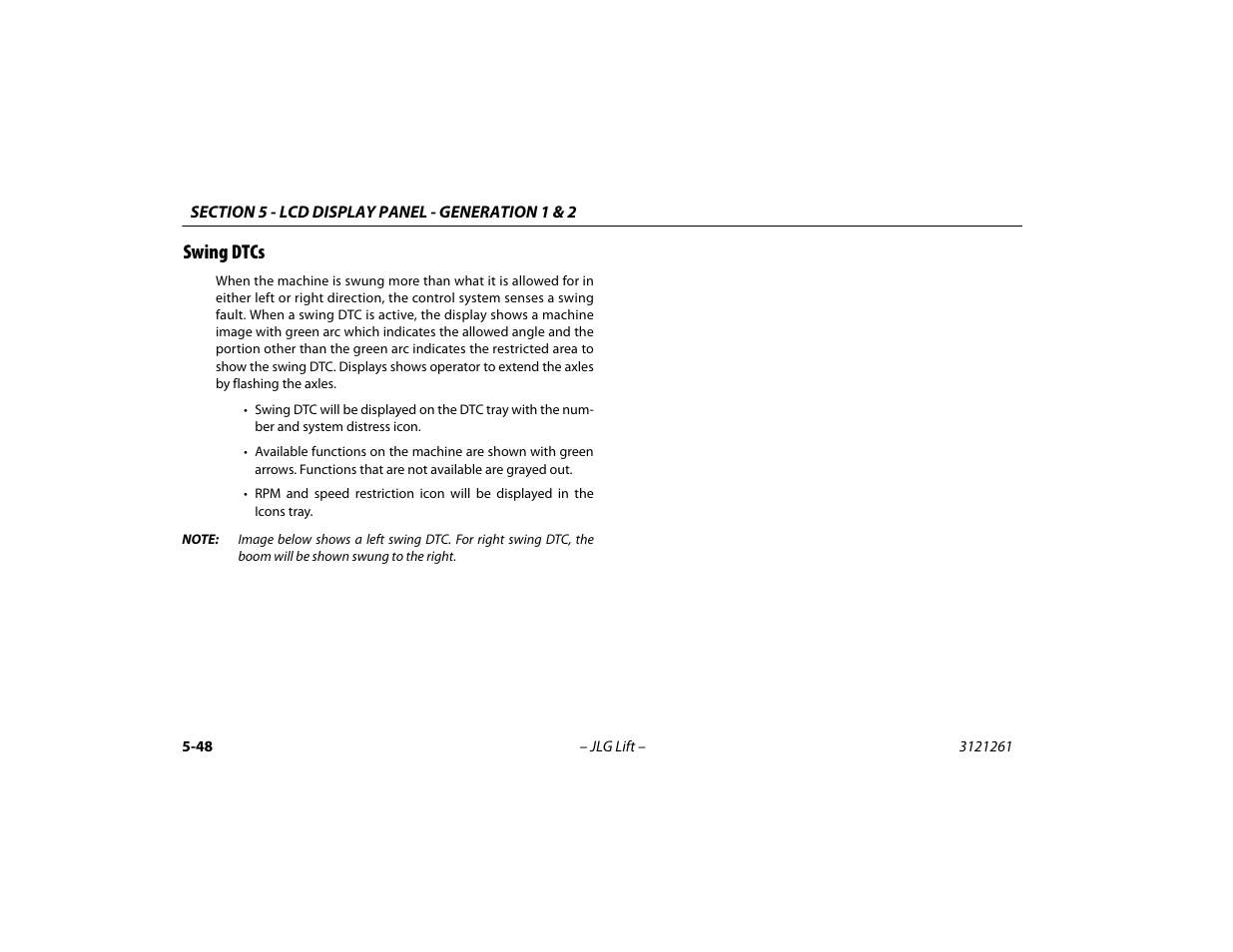 Swing dtcs, Swing dtcs -48 | JLG 1500SJ Operator Manual User Manual | Page 144 / 192
