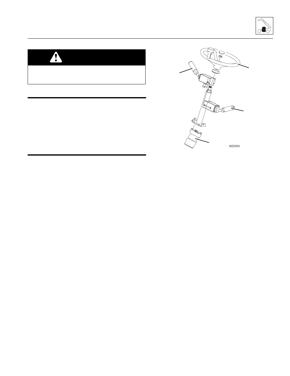 2 operator cab, 1 serial number decal, 3 cab components | 1 steering column and orbitrol valve, Operator cab, Cab components, Serial number decal, Steering column and orbitrol valve, Warning | JLG 4013PS Service Manual User Manual | Page 65 / 236