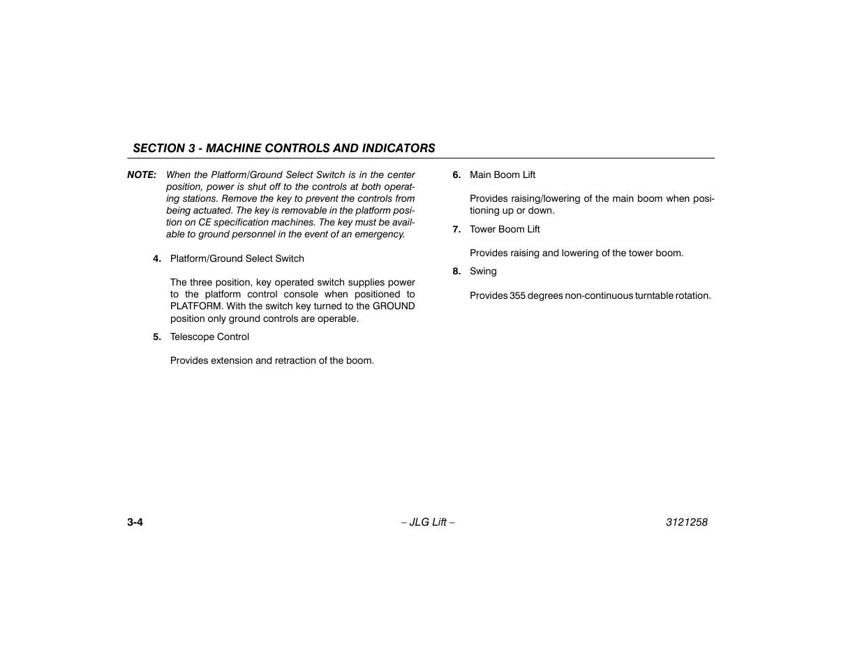 JLG 340AJ Operator Manual User Manual | Page 36 / 106