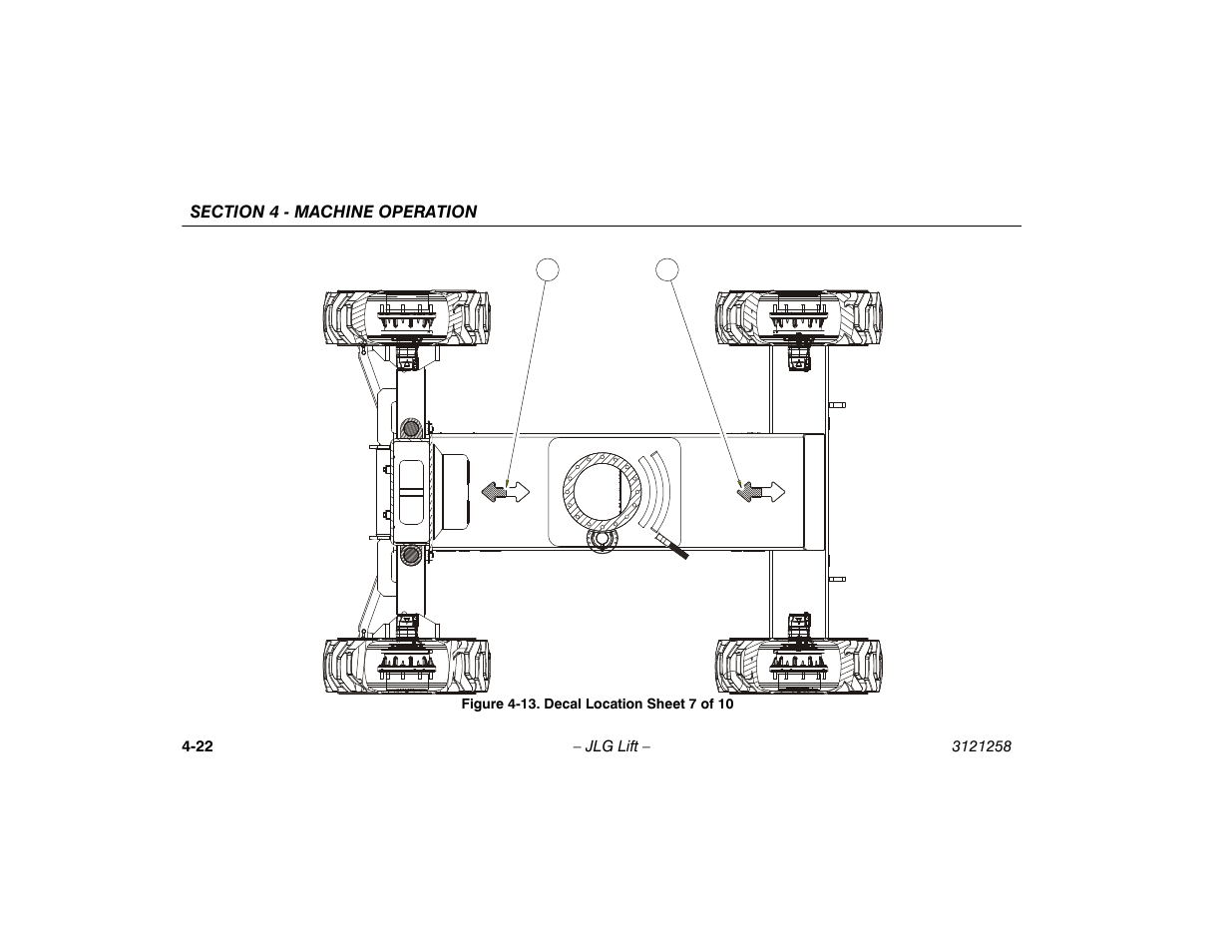 13. decal location sheet 7 of 10 -22 | JLG 340AJ Operator Manual User Manual | Page 70 / 106