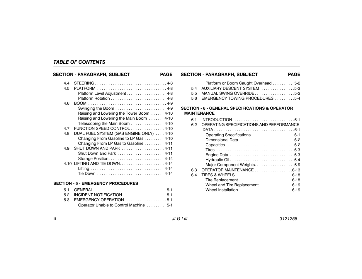 JLG 340AJ Operator Manual User Manual | Page 8 / 106