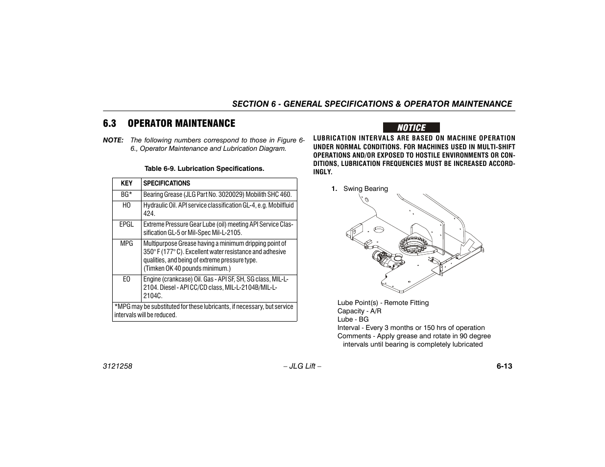 3 operator maintenance, 3 operator maintenance -13, Lubrication specifications -13 | JLG 340AJ Operator Manual User Manual | Page 93 / 106