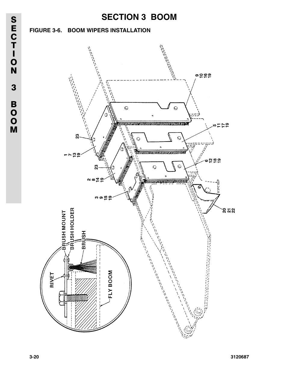Figure 3-6. boom wipers installation | JLG 120HX ANSI Parts Manual User Manual | Page 122 / 210