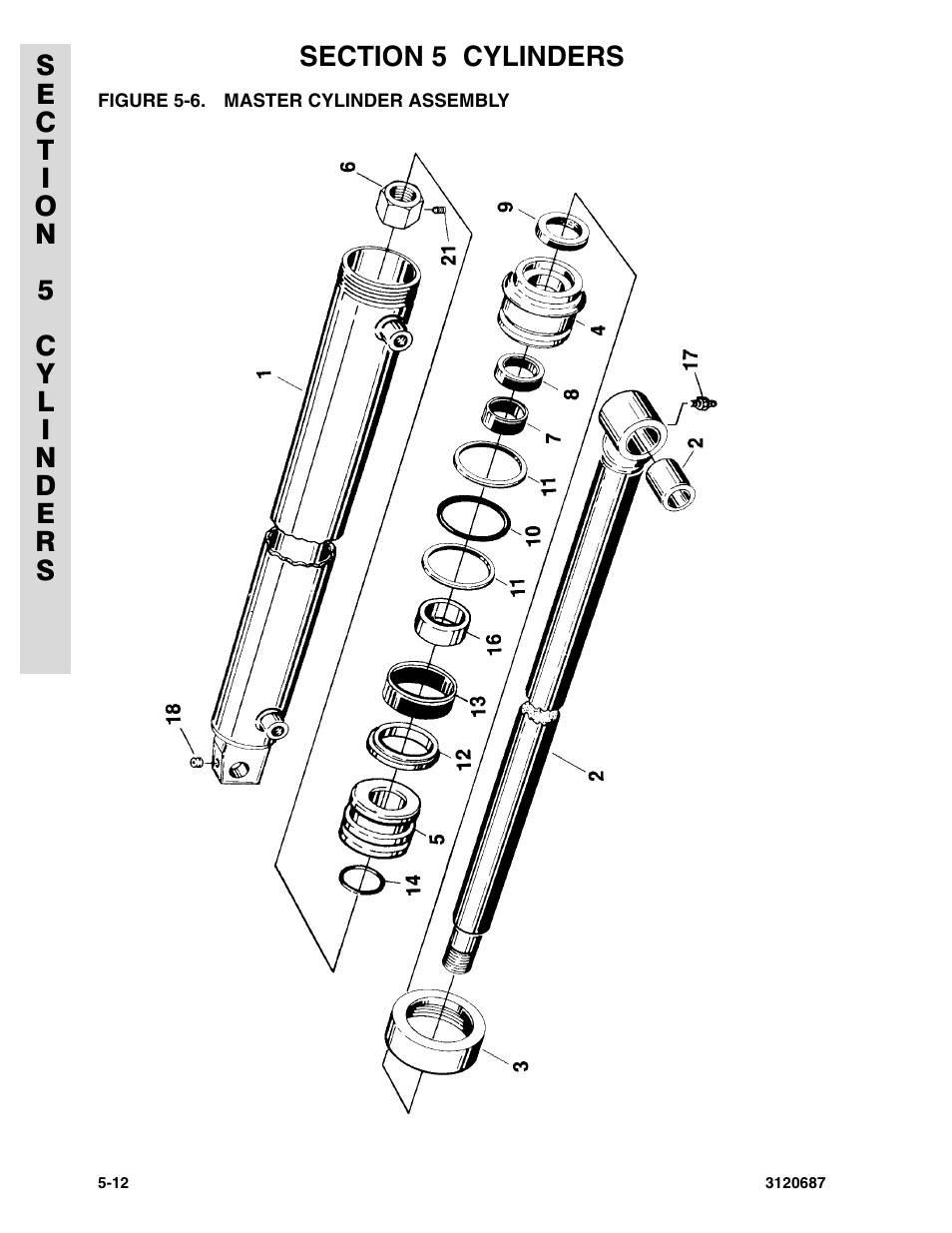 Figure 5-6. master cylinder assembly | JLG 120HX ANSI Parts Manual User Manual | Page 150 / 210