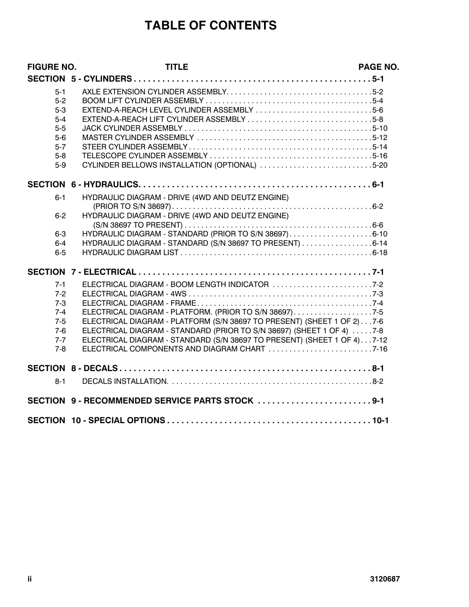 JLG 120HX ANSI Parts Manual User Manual | Page 6 / 210