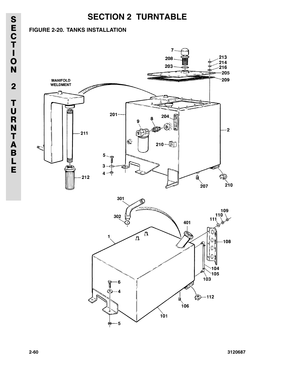Figure 2-20. tanks installation | JLG 120HX ANSI Parts Manual User Manual | Page 92 / 210