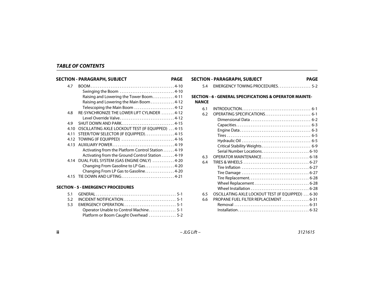 JLG 600A_AJ Operator Manual User Manual | Page 8 / 138