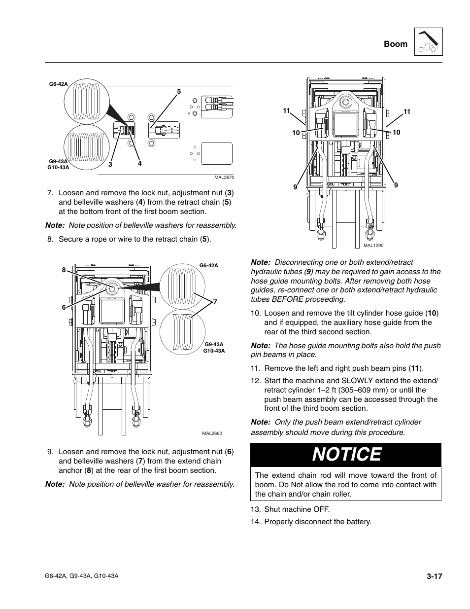 Notice | JLG G6-42A Service Manual User Manual | Page 55 / 206
