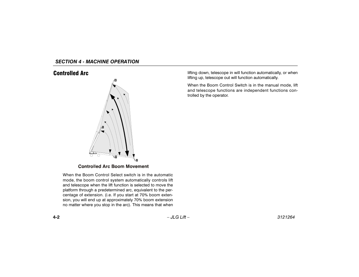 Controlled arc, Controlled arc -2 | JLG 1100SB Operator Manual User Manual | Page 52 / 102