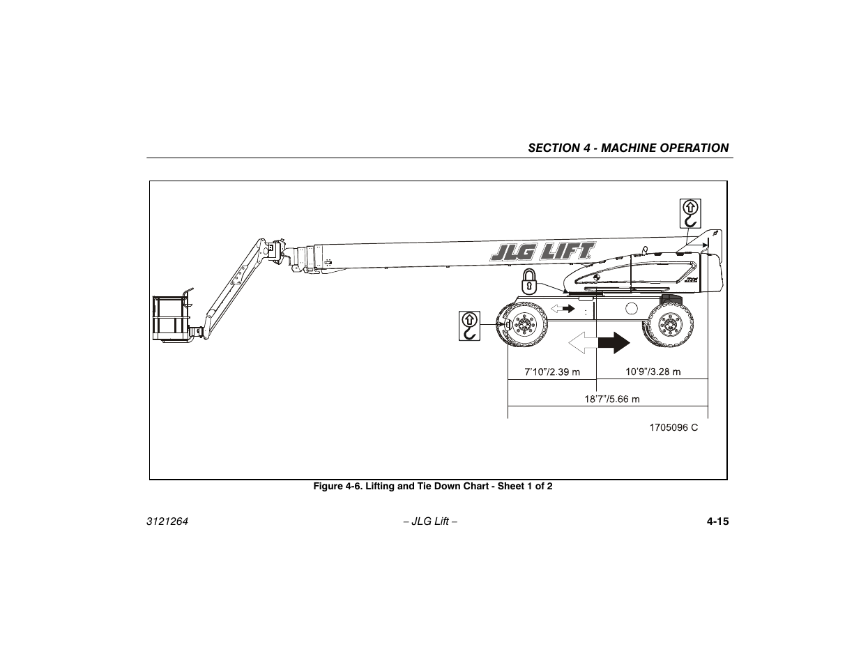 Lifting and tie down chart - sheet 1 of 2 -15 | JLG 1100SB Operator Manual User Manual | Page 65 / 102