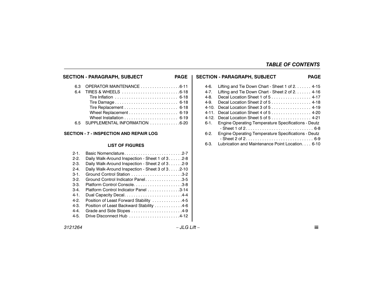 JLG 1100SB Operator Manual User Manual | Page 9 / 102