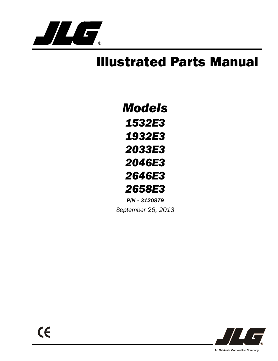 JLG 2658E3 Parts Manual User Manual | 192 pages