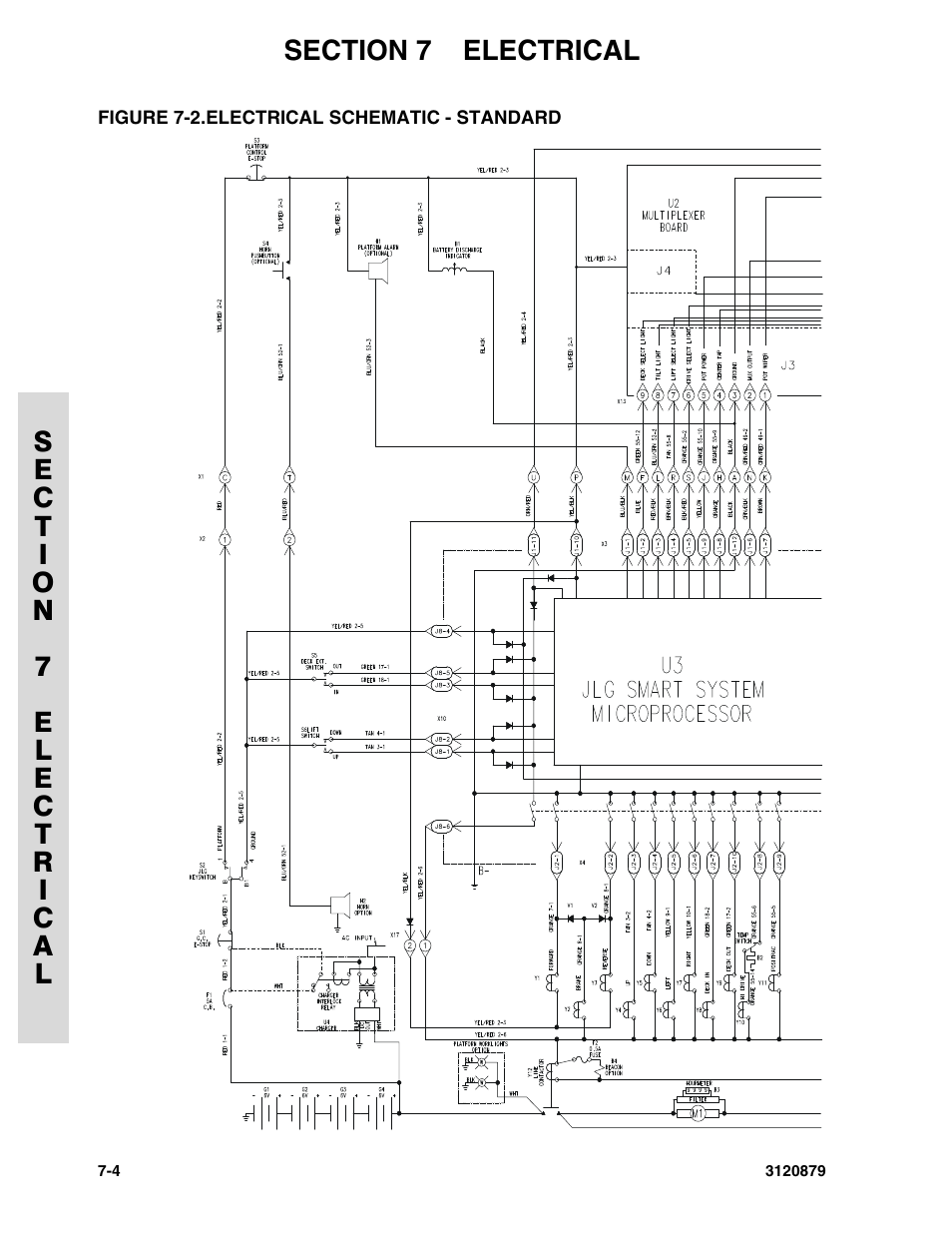 Figure 7-2. electrical schematic - standard, Electrical schematic - standard -4 | JLG 2658E3 Parts Manual User Manual | Page 156 / 192