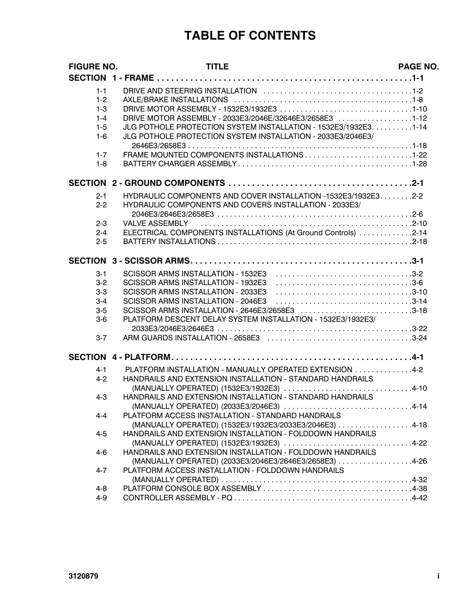 JLG 2658E3 Parts Manual User Manual | Page 5 / 192