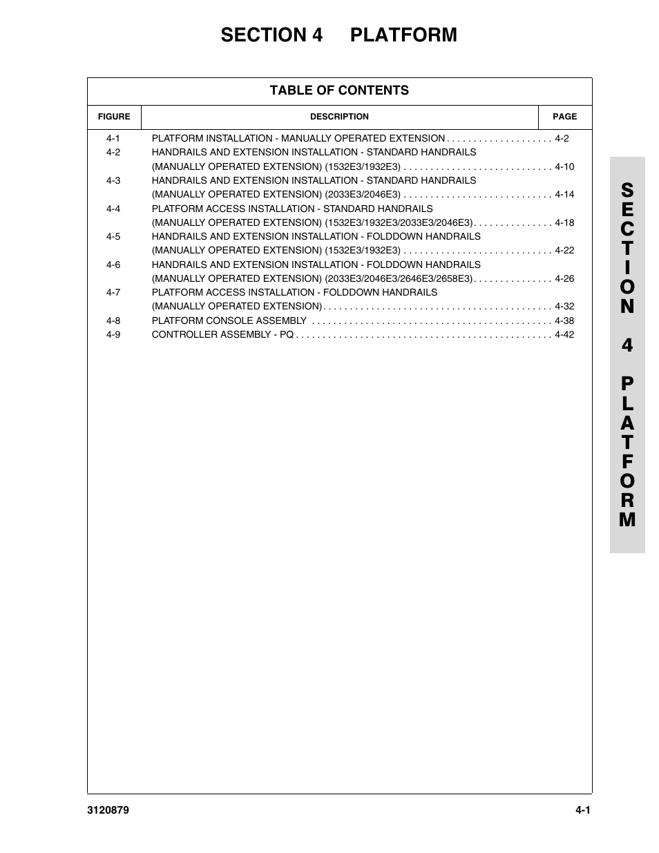 Section 4 platform | JLG 2658E3 Parts Manual User Manual | Page 83 / 192