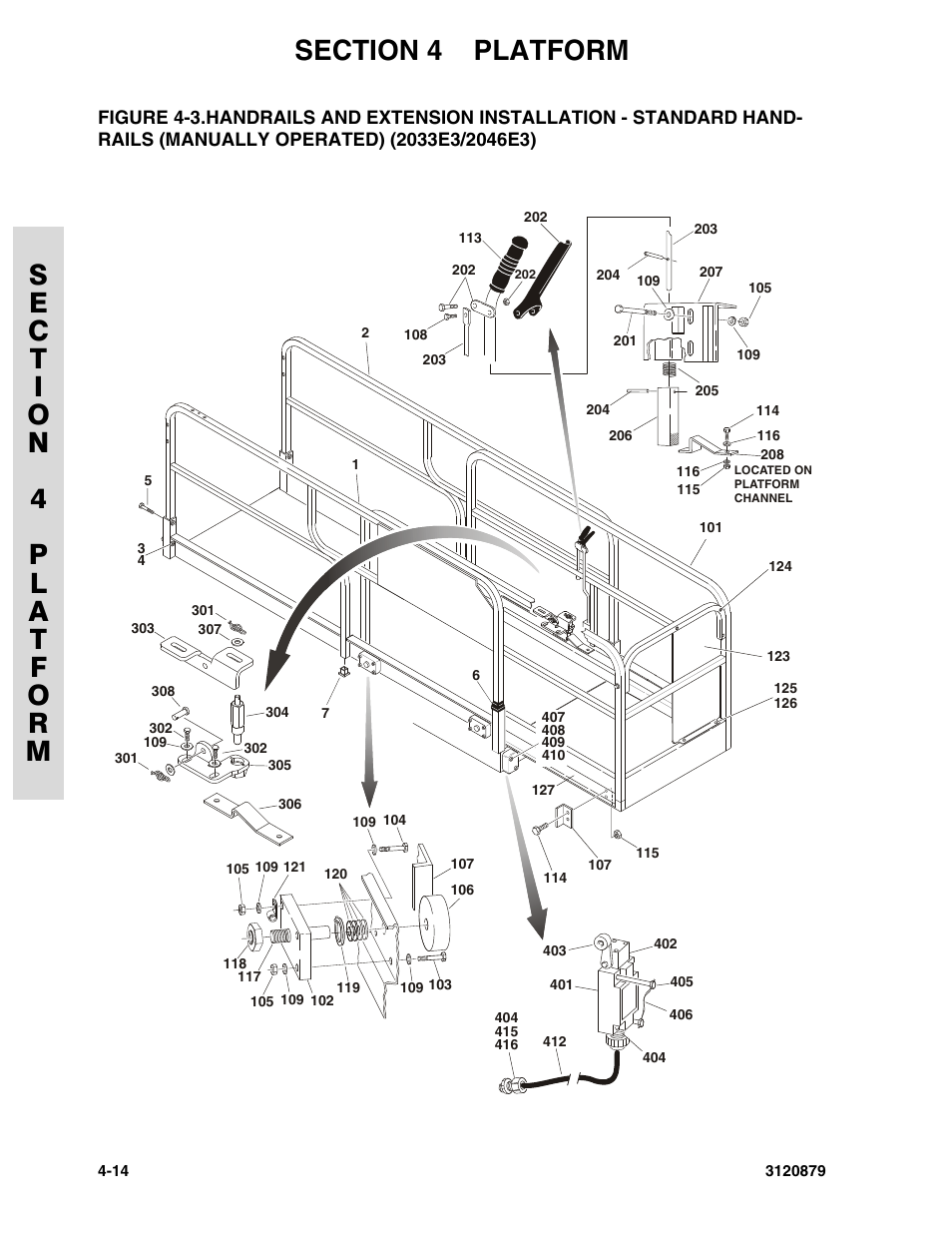 Manually operated) (2033e3/2046e3) -14 | JLG 2658E3 Parts Manual User Manual | Page 96 / 192