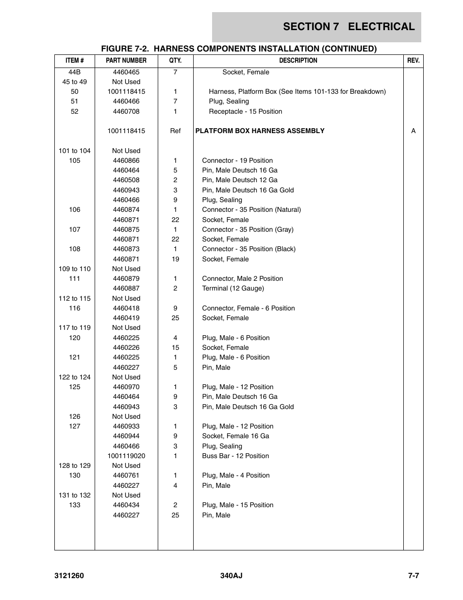 JLG 340AJ Parts Manual User Manual | Page 147 / 190