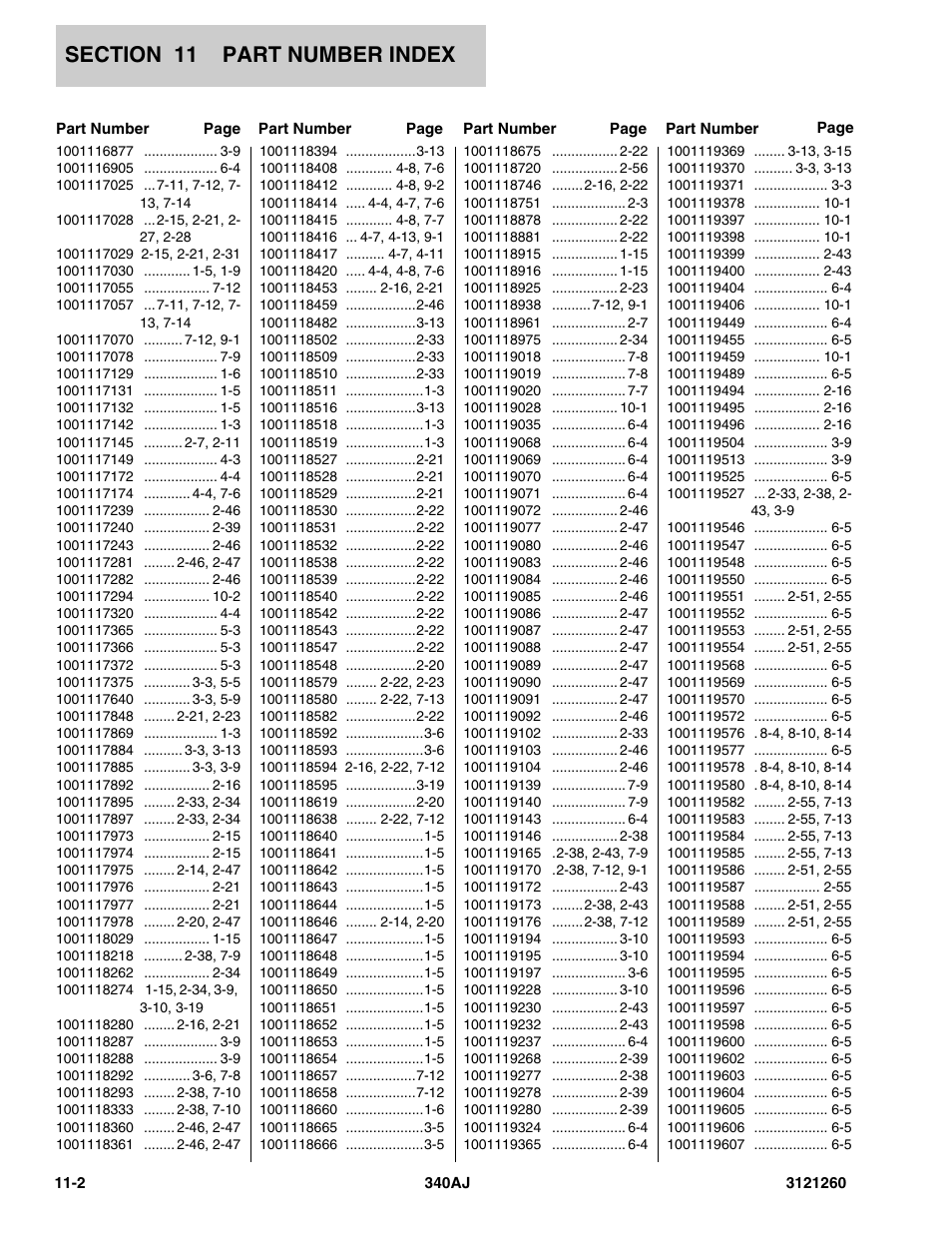 JLG 340AJ Parts Manual User Manual | Page 182 / 190