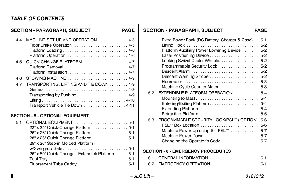 JLG 15AMI Operator Manual User Manual | Page 8 / 76