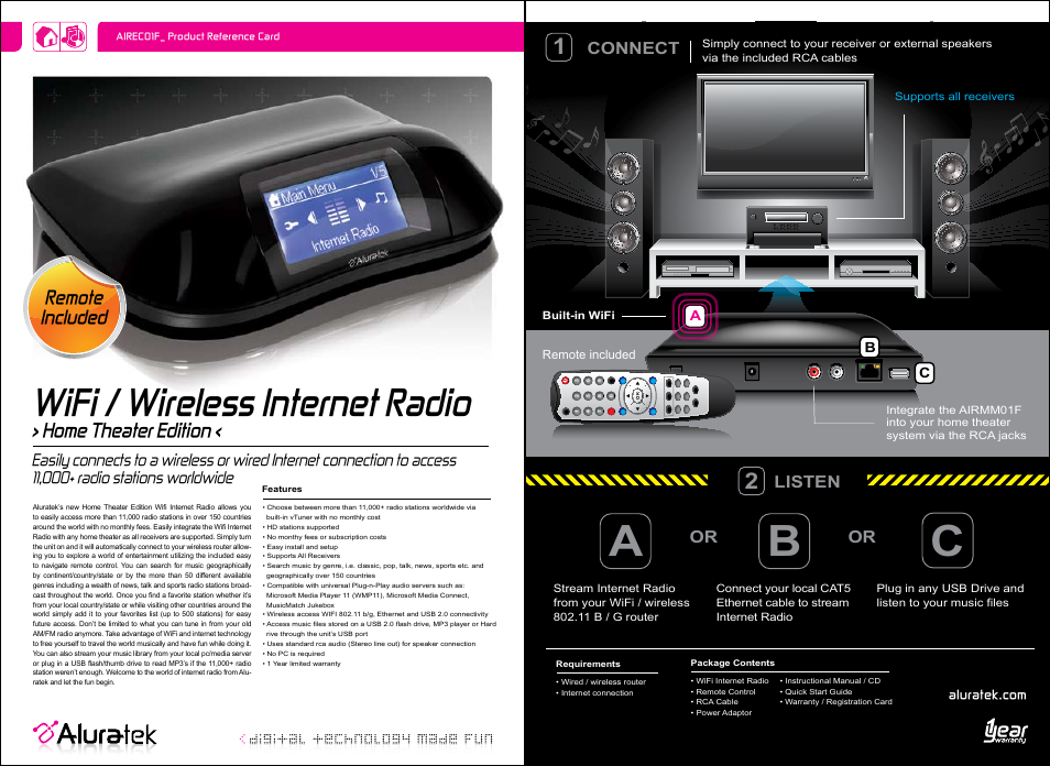 Aluratek 654 User Manual | 1 page