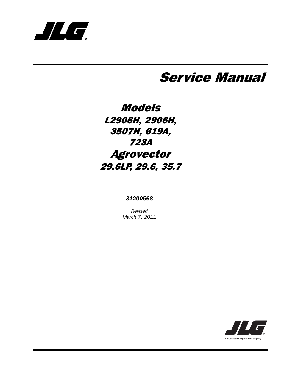 JLG 723A Service Manual User Manual | 208 pages