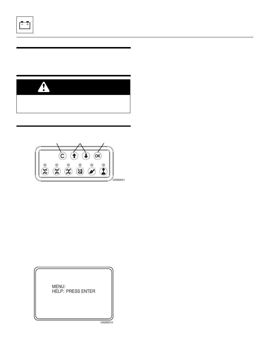 2 specifications, 3 safety information, 4 keypad and display screen | 1 keypad, 2 display screen, Specifications, Safety information, Keypad and display screen, Keypad, Display screen | JLG 723A Service Manual User Manual | Page 112 / 208