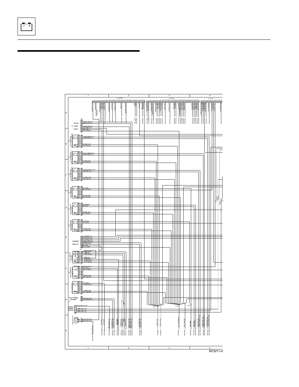 9 electrical system schematics, 1 cab harness electrical schematic 1 of 2, Electrical system schematics | Section 9.9, “electrical system schematics, Cab harness electrical schematic 1 of 2 | JLG 723A Service Manual User Manual | Page 118 / 208