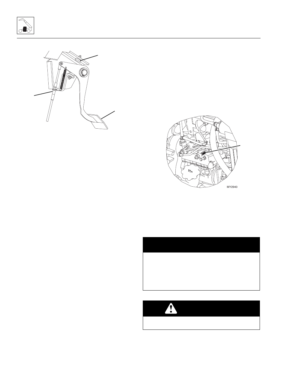 5 throttle cable adjustment, 6 high idle adjustment, Throttle cable adjustment | High idle adjustment, Notice, Warning | JLG 723A Service Manual User Manual | Page 50 / 208