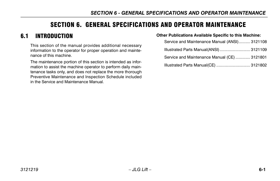 1 introduction, 1 introduction -1 | JLG 260MRT Operator Manual User Manual | Page 67 / 84