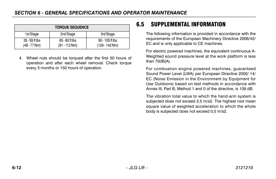 5 supplemental information, 5 supplemental information -12 | JLG 260MRT Operator Manual User Manual | Page 78 / 84