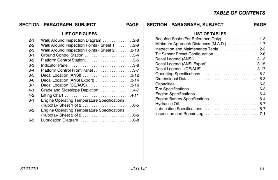 JLG 260MRT Operator Manual User Manual | Page 9 / 84