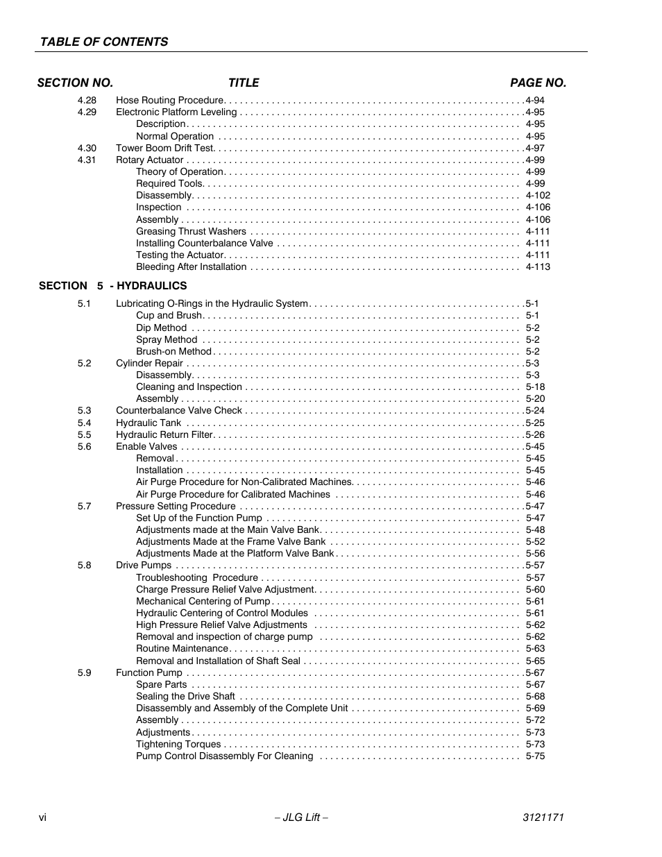 JLG 1250AJP Service Manual User Manual | Page 10 / 606
