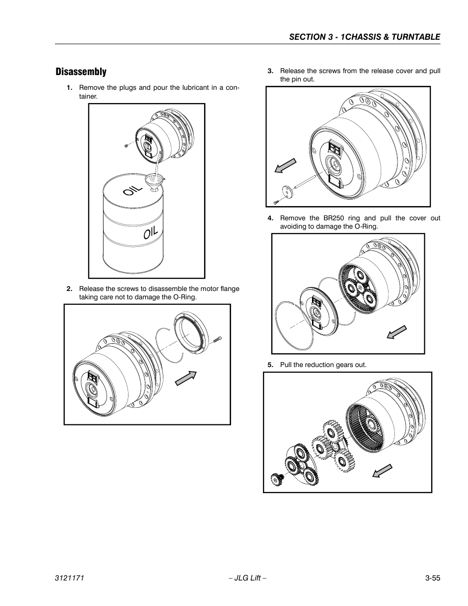 Disassembly, Disassembly -55 | JLG 1250AJP Service Manual User Manual | Page 103 / 606