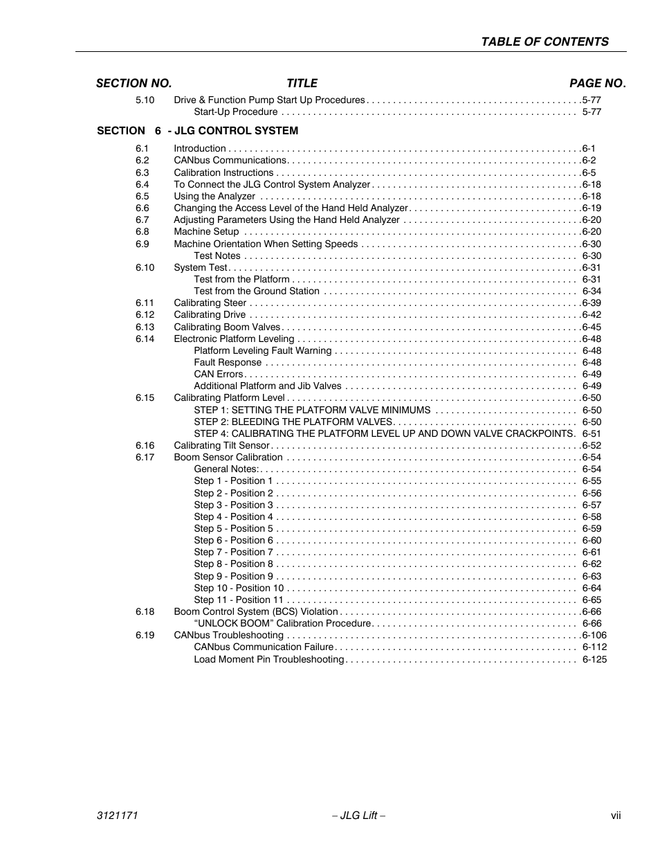 JLG 1250AJP Service Manual User Manual | Page 11 / 606