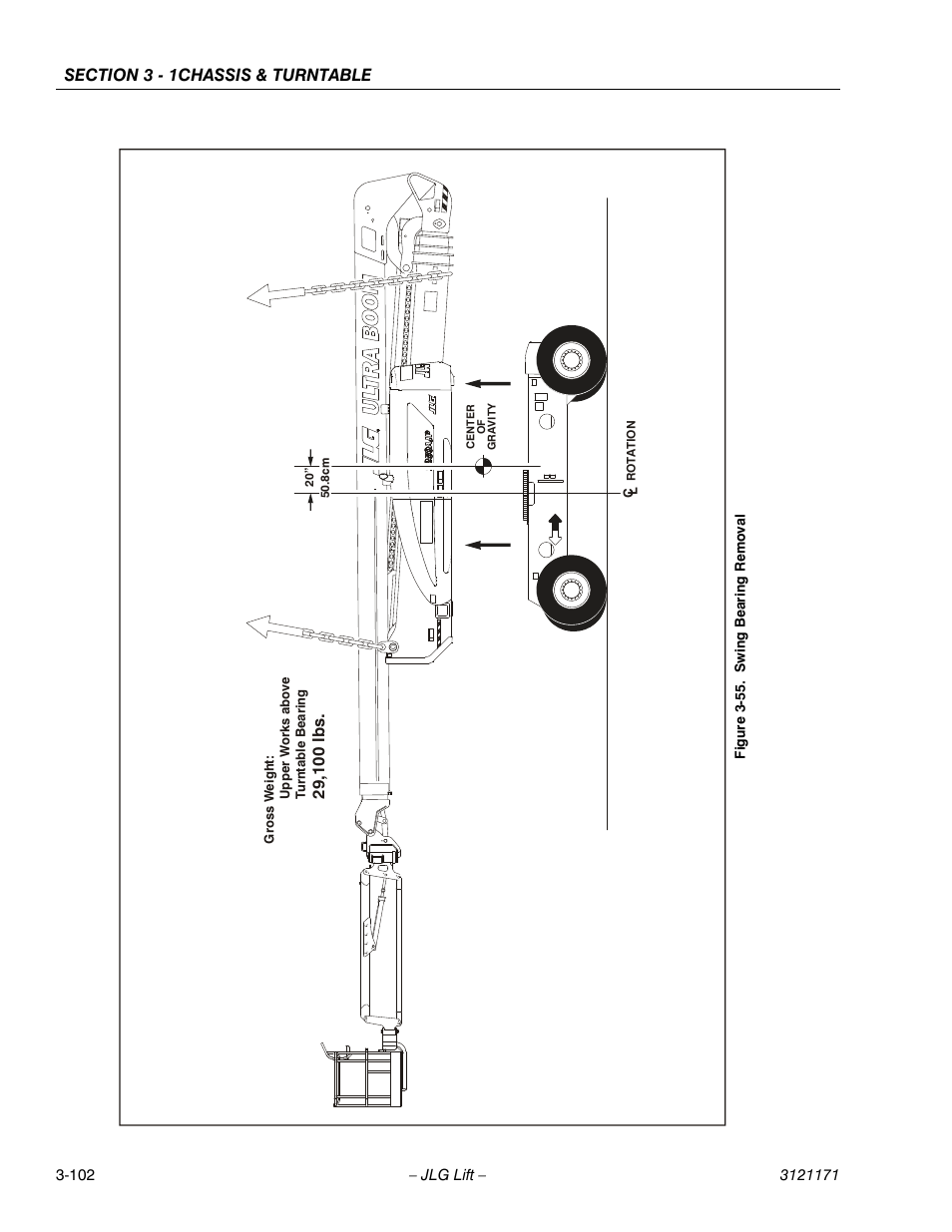 Swing bearing removal -102 | JLG 1250AJP Service Manual User Manual | Page 150 / 606