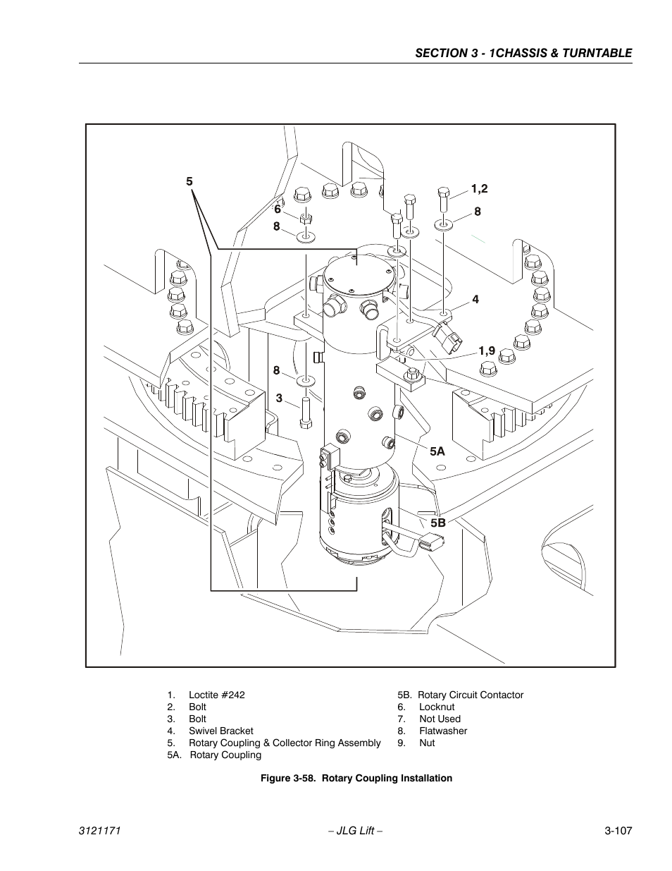 Rotary coupling installation -107 | JLG 1250AJP Service Manual User Manual | Page 155 / 606